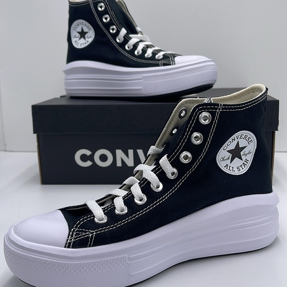 Converse WMNS CTAS MOVE HI
BLACK/NATURAL IVORY/WHITE 568497C Platforms Sneakers - Picture 16 of 16